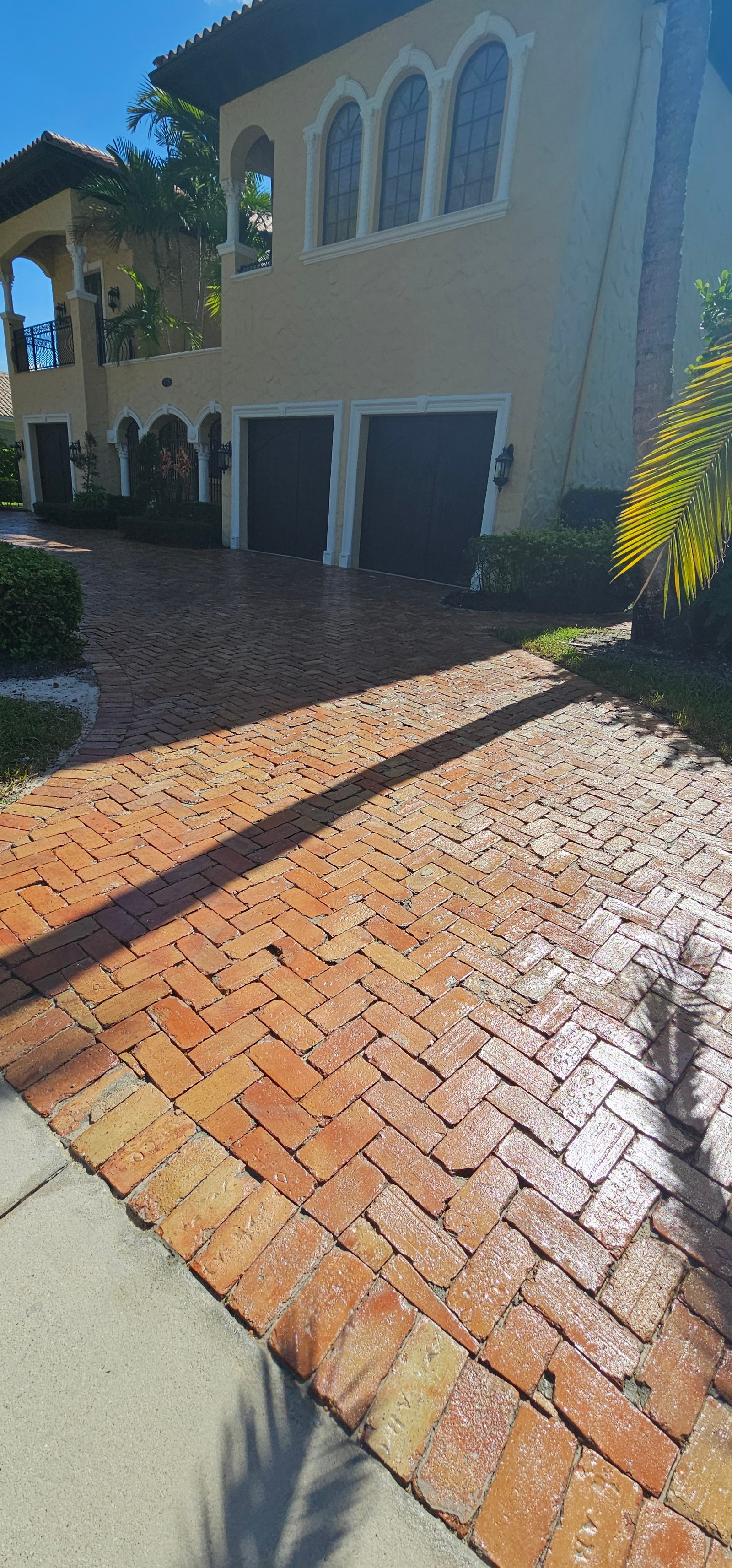 Clay Paver Restoration & Glossy Sealer Application