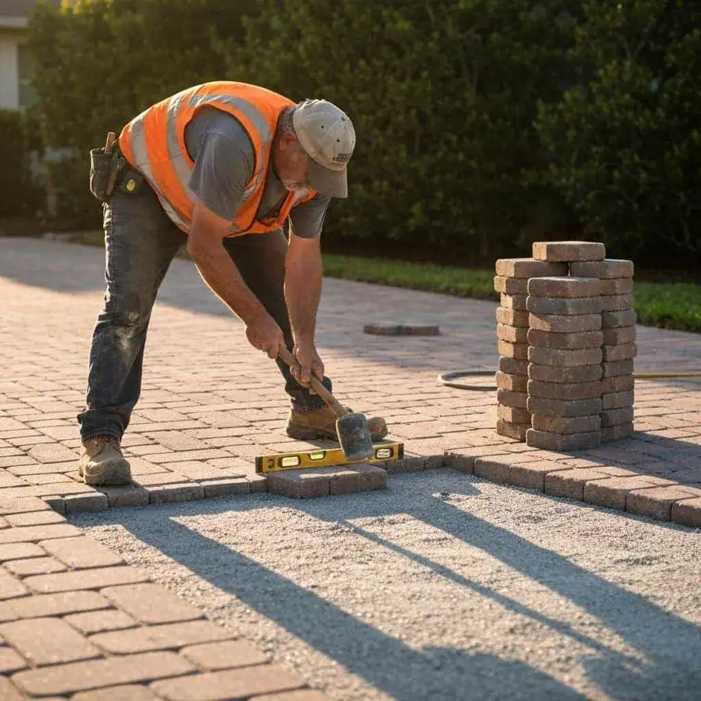 Professional paver repair and structural leveling in South Florida